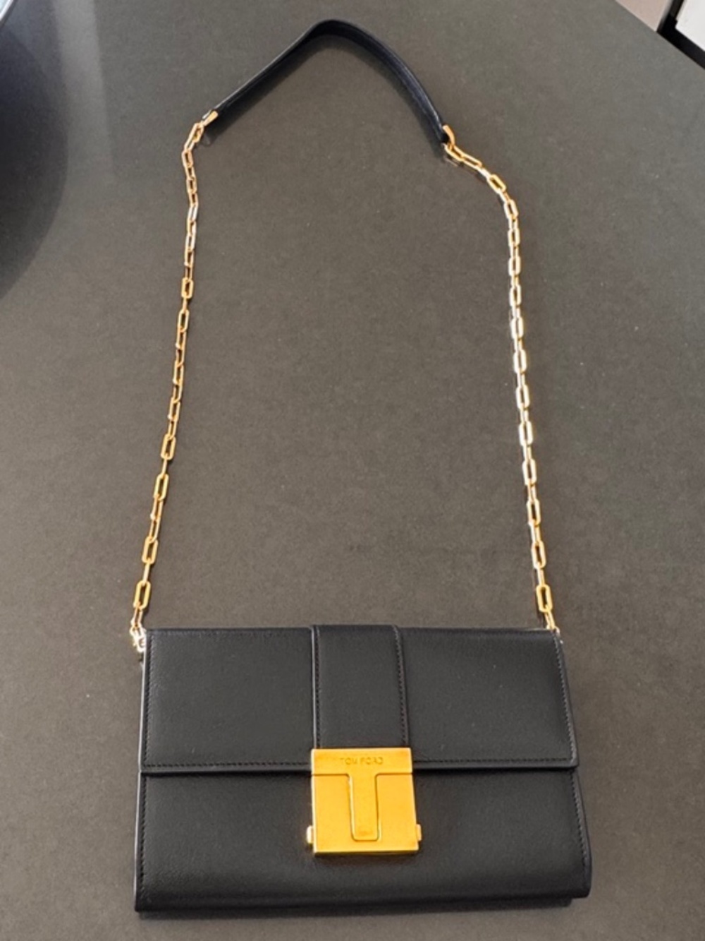 Tom Ford grained leather, 001 wallet on a chain $1,500 new